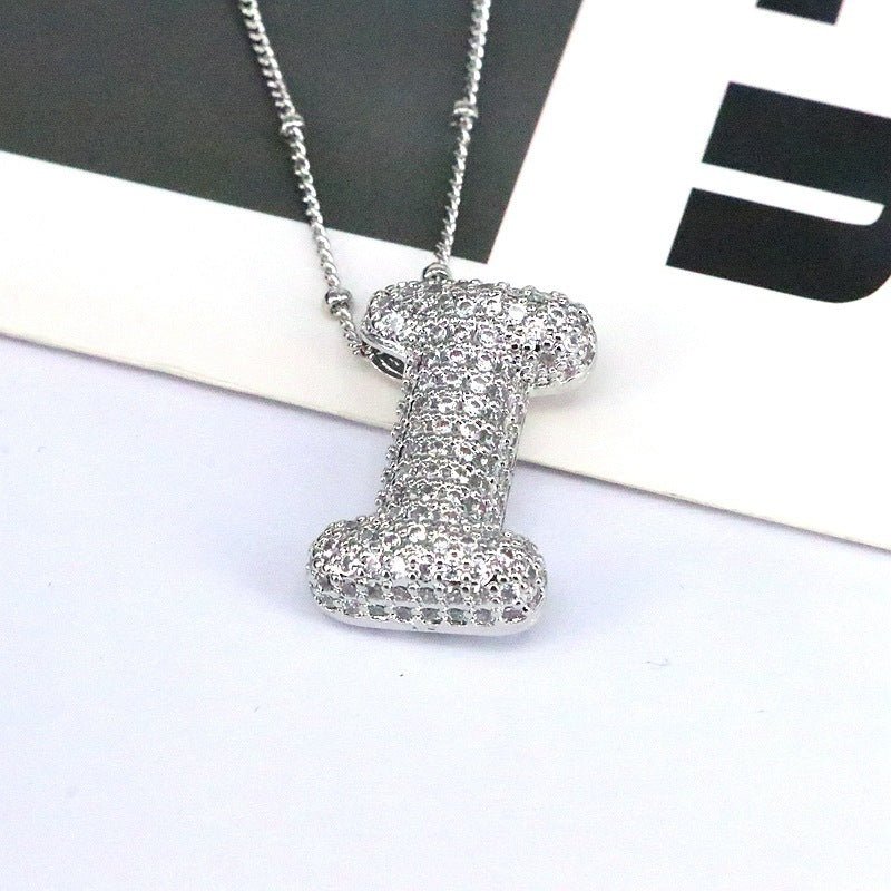 Brass Zircon Letter Pendant Necklace for Women ā Personalized & Stylish - Beauty Belliss